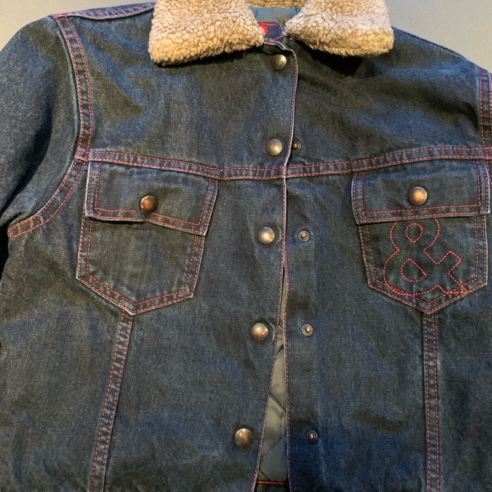 Dolce & Gabbana Denim Jacket with Shearling Collar size 40 European size